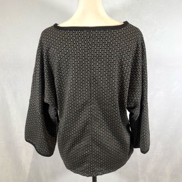 Max Studio black and cream circle double knit top size medium NWOT - Picture 7 of 9